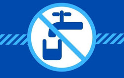 Grafika przedstawiająca przekreślony kran